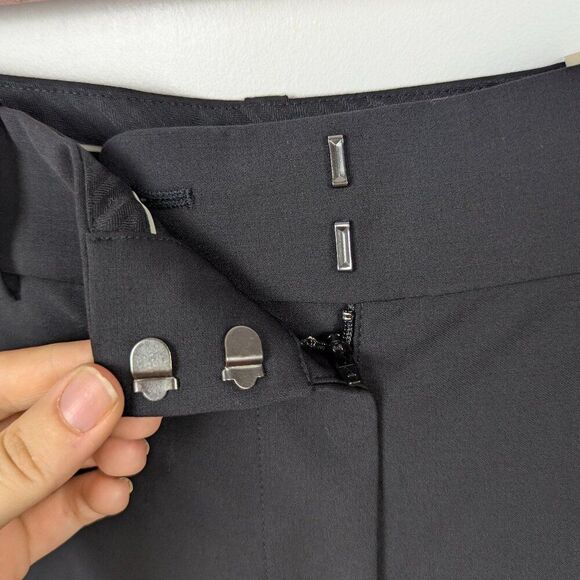 Ann Taylor | NWT Black Tropical Wool Wide Leg Trousers Size 10 - Picture 4 of 9